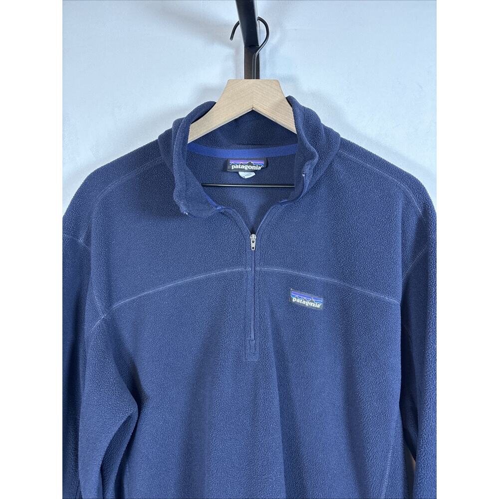 Patagonia Micro D Fleece Pullover Men's XL Blue 1/4 Zip Layer Hiking Outdoors - Picture 2 of 10
